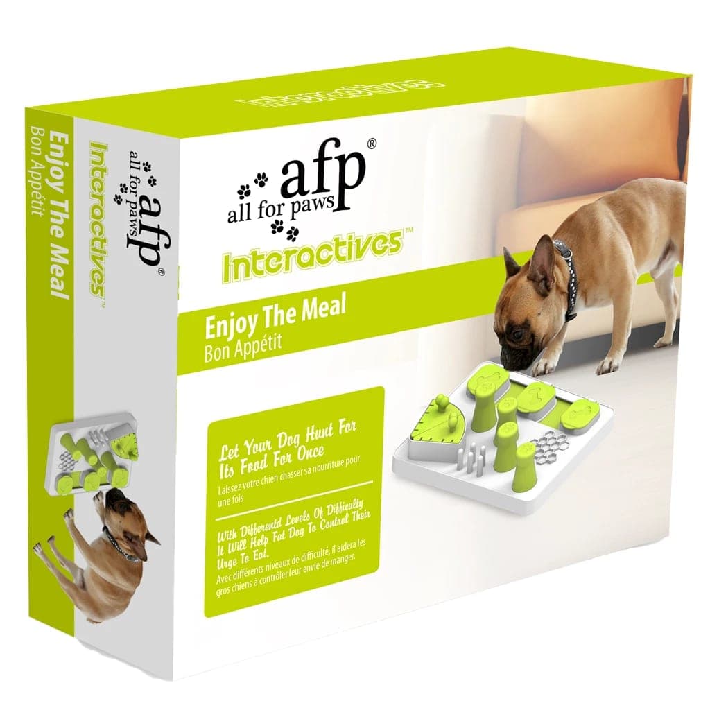 AFP Interactives Enjoy The Meal — puzzel & intelligentie voor sterke honden